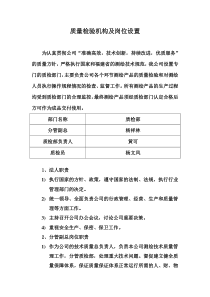 质检机构及岗位设置