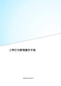 华为上网行为管理器操作手册