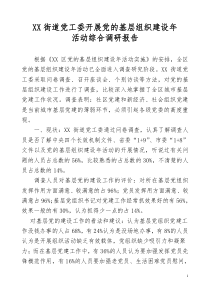 党的基层组织建设年综合调研报告