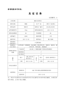 北京市最新见证记录部分材料填写范例