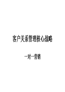 客户关系管理核心战略