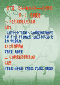 第三章公共关系的主体——社会组织