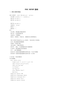SAS-report过程介绍