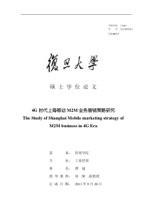 4G时代上海移动M2M业务营销策略研究