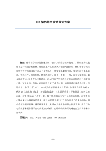 DIY情侣饰品营销策划方案