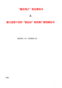 Wolf队营销策划书