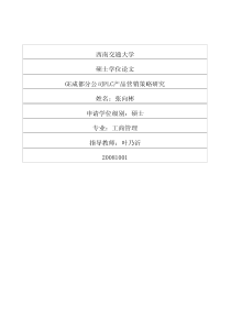 ge成都分公司plc产品营销策略研究