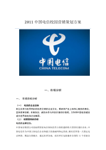 XXXX中国电信校园营销策划方案