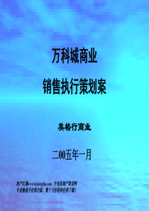 【房地产精品资料】08年8月美格行-万科城商业销售执行策划案