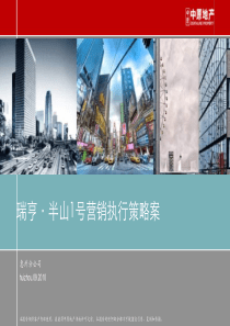 中原惠州瑞亨·半山1号营销执行策略案