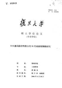 中兴通讯股份有限公司3g市场营销策略研究