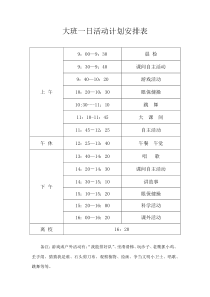 3.大班一日活动计划安排表