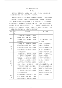 部编版六年级语文上册单元计划