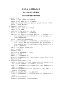鲁教版八年级上册生物讲义