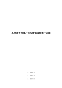 某某商务大厦广告与营销策略推广方案