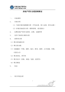 房地产项目全程营销策划