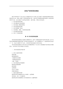 某公司房地产营销策划模版