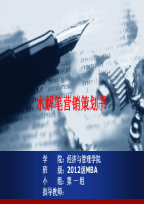 水解笔营销策划书