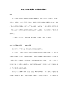 电子产品销售模式及销售策略概述doc7
