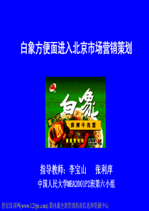 白象方便面_进入北京市场营销策划
