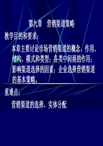 营销渠道策略（二）