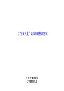 宝安大厦营销策略整体方案