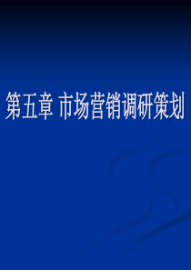 第五章市场营销调研策划