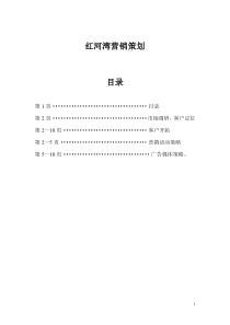 红河湾营销策划