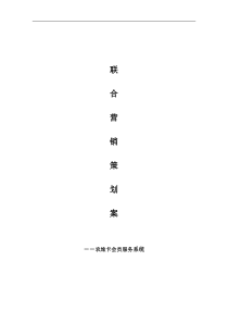 联合营销策划案