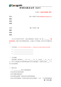 营销策划类合同模板s