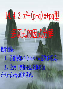 x2+(p+q)x+pq型因式分解