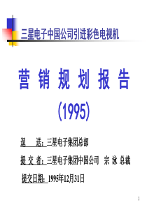 三星营销规划报告（PPt 40页）
