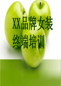 XXXX年女装终端销售培训教程