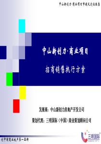 中山新创力商业项目招商销售执行方案1225431095