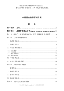 中禹嘉业品牌营销方案(1)
