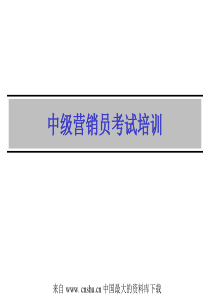 中级营销员考试培训(ppt 32)(1)