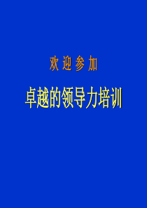 卓越的销售领导力培训讲义