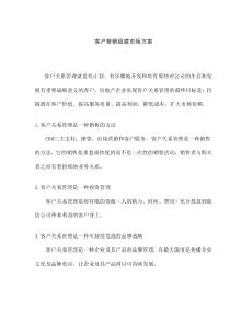 客户营销组建市场方案