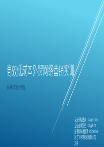 高效外贸网络营销实战技巧