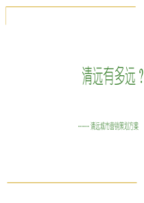 清远城市市场定位营销方案