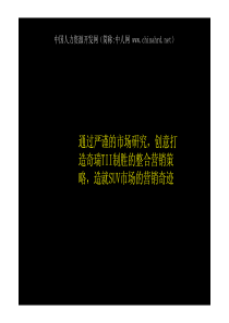 麦肯锡奇瑞整合营销方案