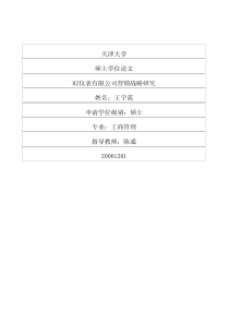 HZ仪表有限公司营销战略研究