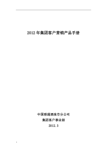 集团客户营销产品手册
