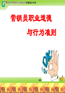 营销员职业道德与行为准则