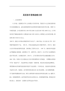 某某客车营销战略分析