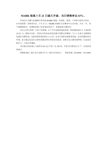 MARK铭城3月21日盛大开盘，当日销售率达65%