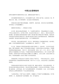 中国企业营销批判(1)