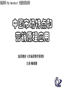 中国市场特点和营销原理应用PPT