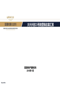 北京大兴兴创15号地营销总案汇报