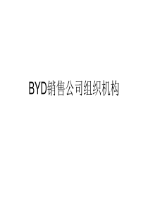 比亚迪汽车销售公司组织机构（PPT35页)